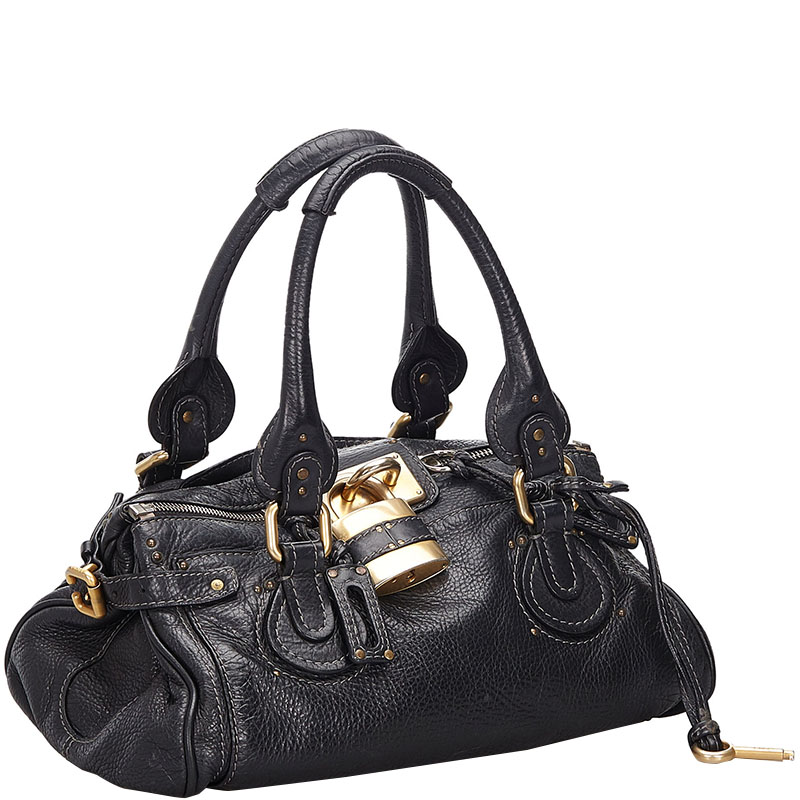 

Chloe Black Leather  Paddington Satchel