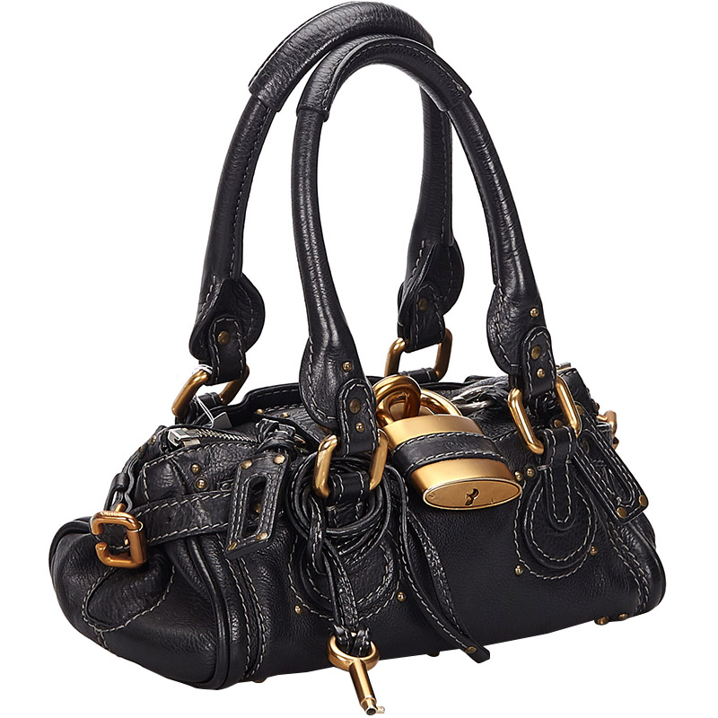 

Chloe Black Leather Paddington Satchel