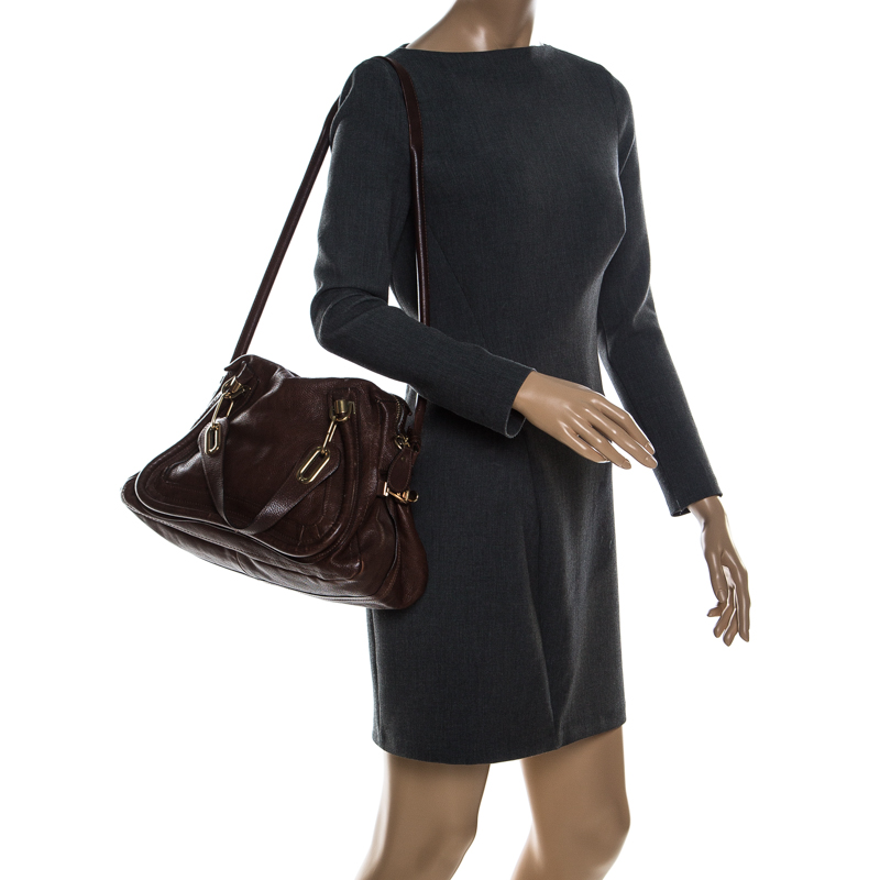 

Chloe Brown Leather Paraty Shoulder Bag