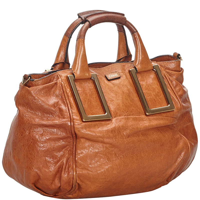 

Chloe Brown Leather Ethel Satchel