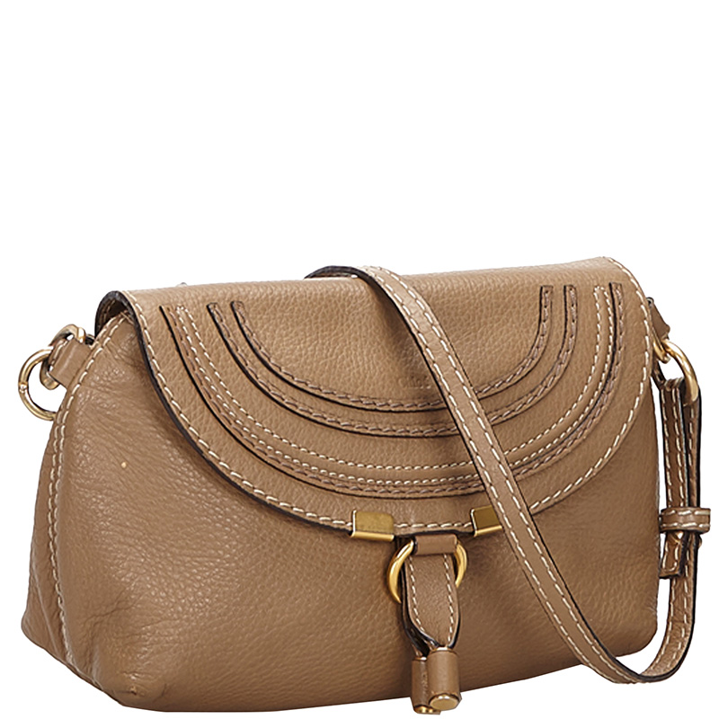 

Chloe Brown Leather Marcie Crossbody Bag