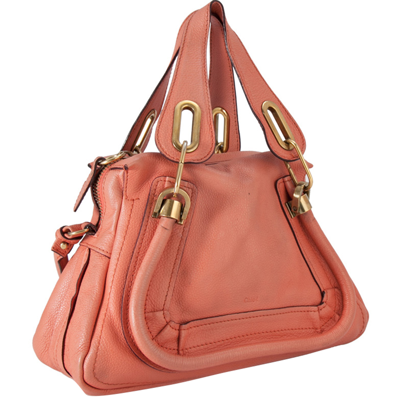 

Chloe Pink Leather Paraty Satchel