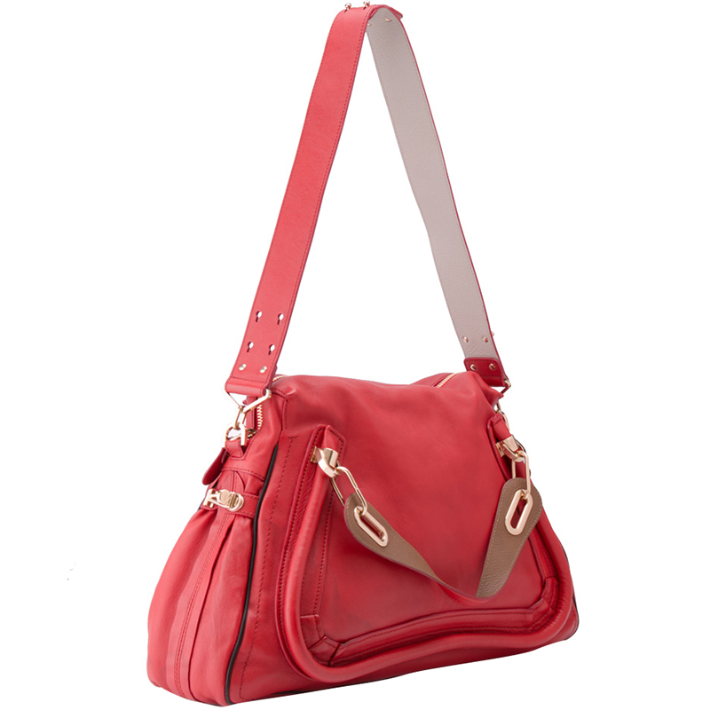 

Chloe Red Leather Paraty Satchel