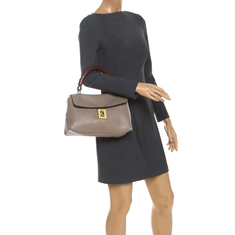 

Chloe Beige Leather Top Handle Bag