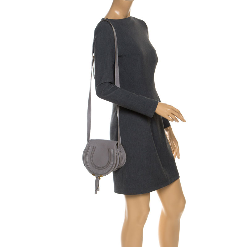 

Chloe Grey Leather Mini Marcie Crossbody Bag