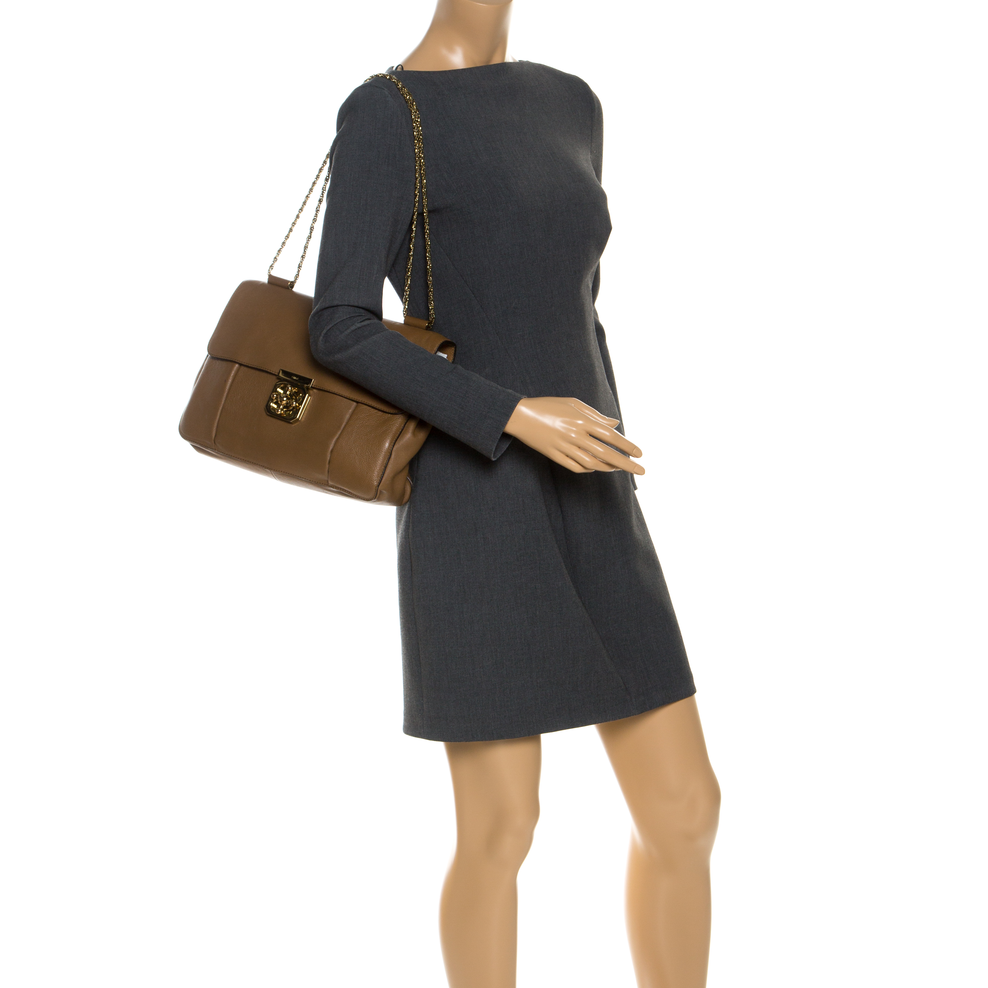 

Chloe Brown Leather Elsie  Shoulder Bag