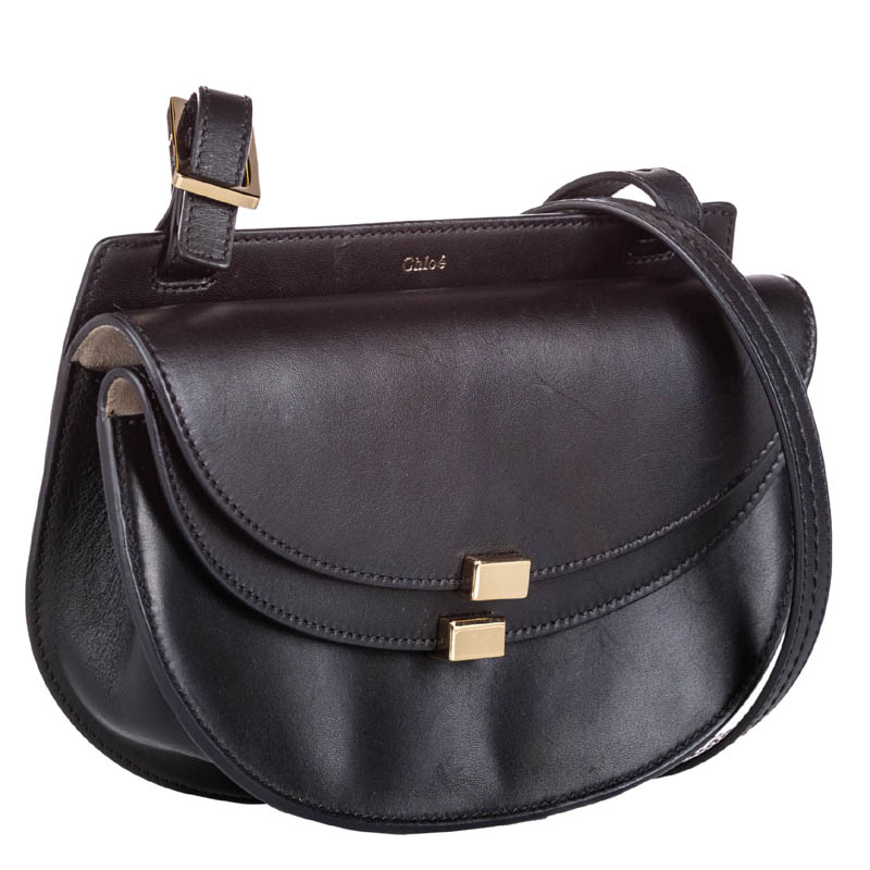 

Chloe Black Leather Georgia Crossbody Bag