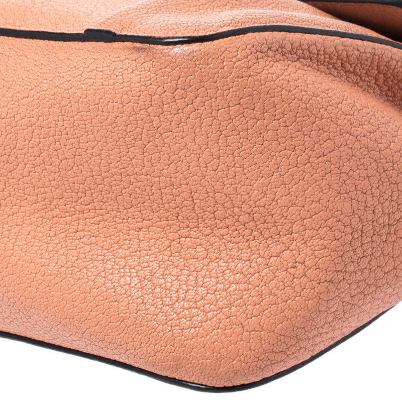 Pre-owned Chloé Orange Leather Medium Elsie Shoulder Bag
