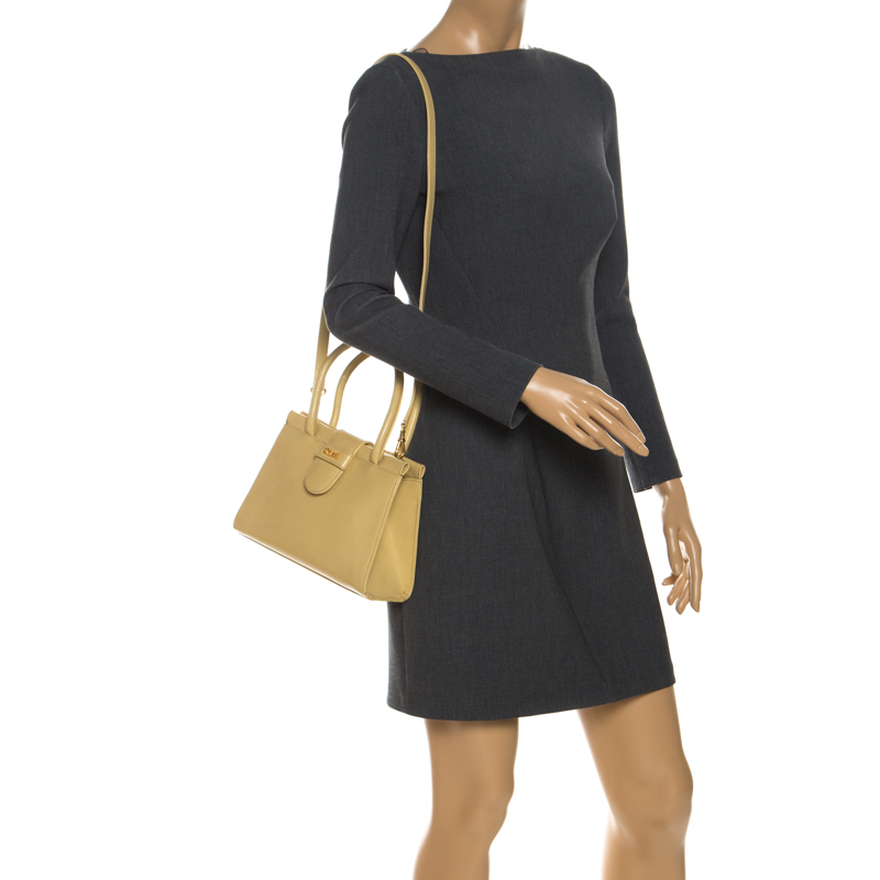 

Chloe Yellow Leather Double Handle Satchel