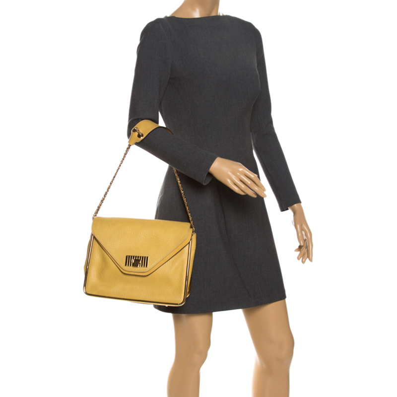 

Chloe Yellow Leather  Sally Shoulder Bag