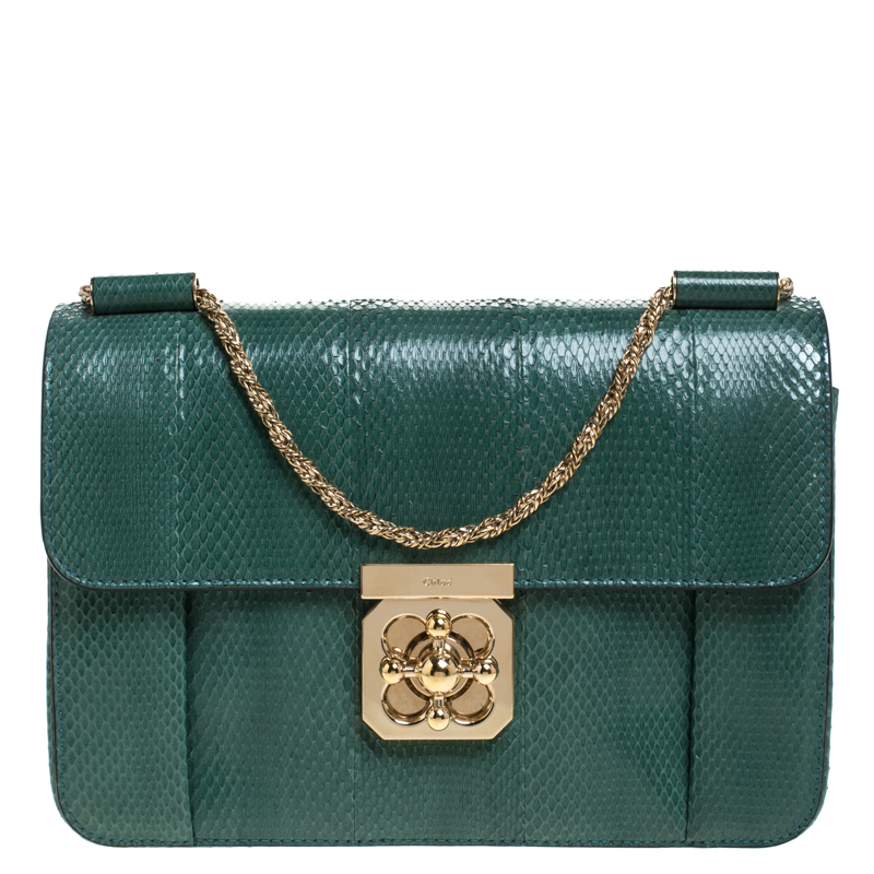 chloe green purse