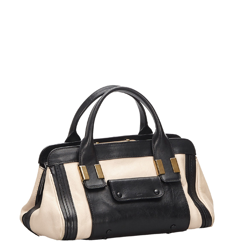 

Chloe Black/Beige Leather Alice Satchel