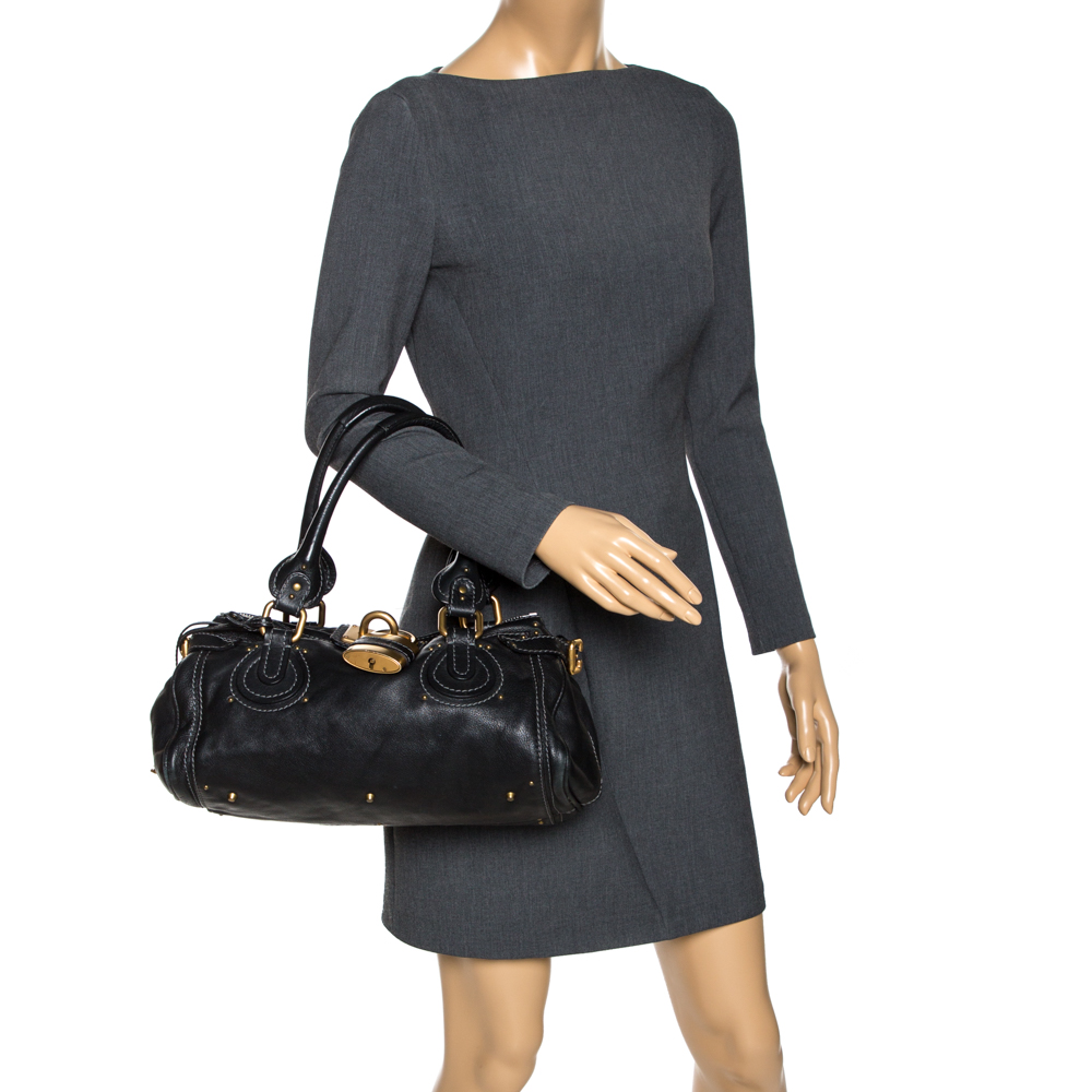 

Chloe Black Leather  Paddington Satchel