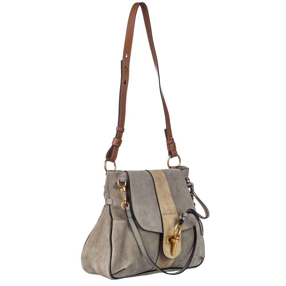 

Chloe Grey Suede Medium Lexa Bag