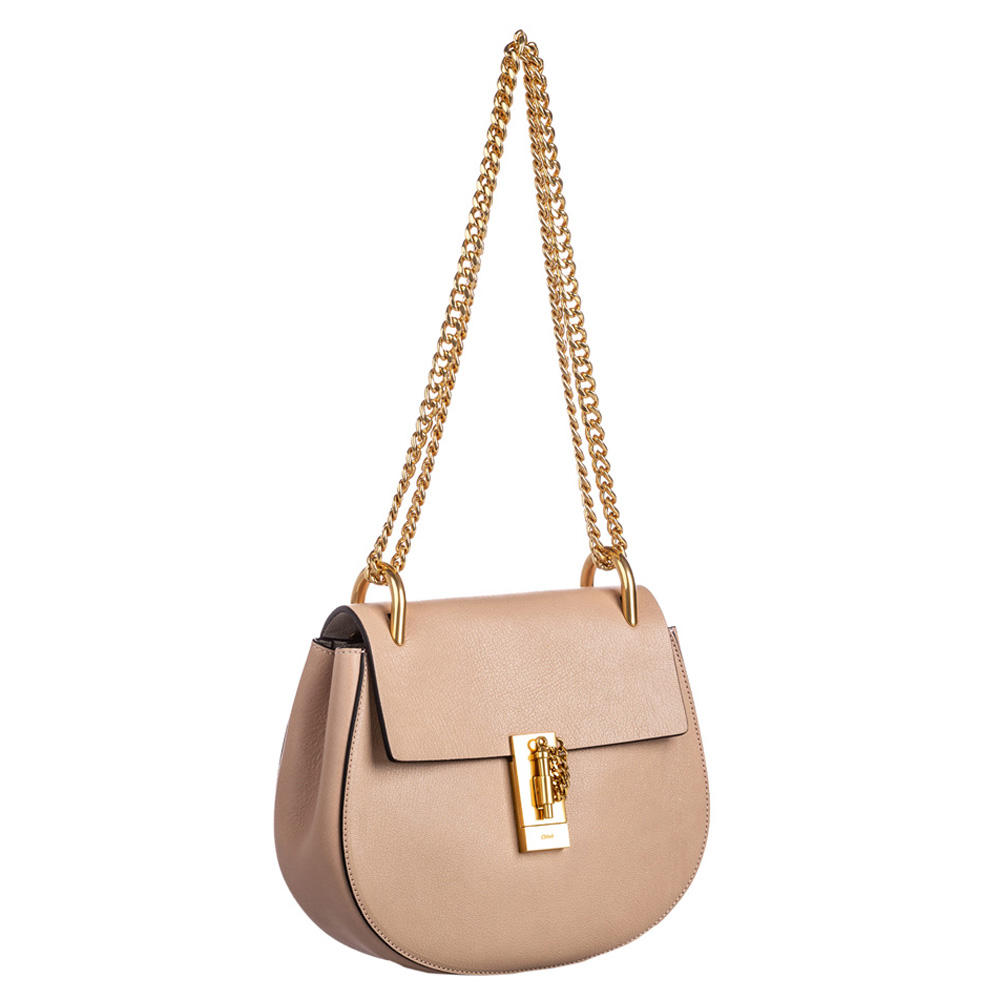 

Chloe Brown/Beige Leather Drew Crossbody Bag