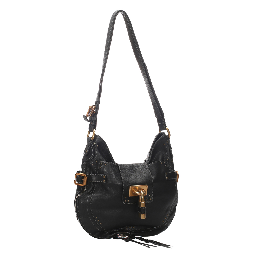 

Chloe Black Leather Paddington Hobo Bag