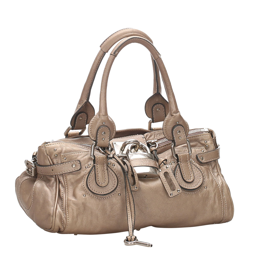 

Chloe Brown/Beige Leather Paddington Bag