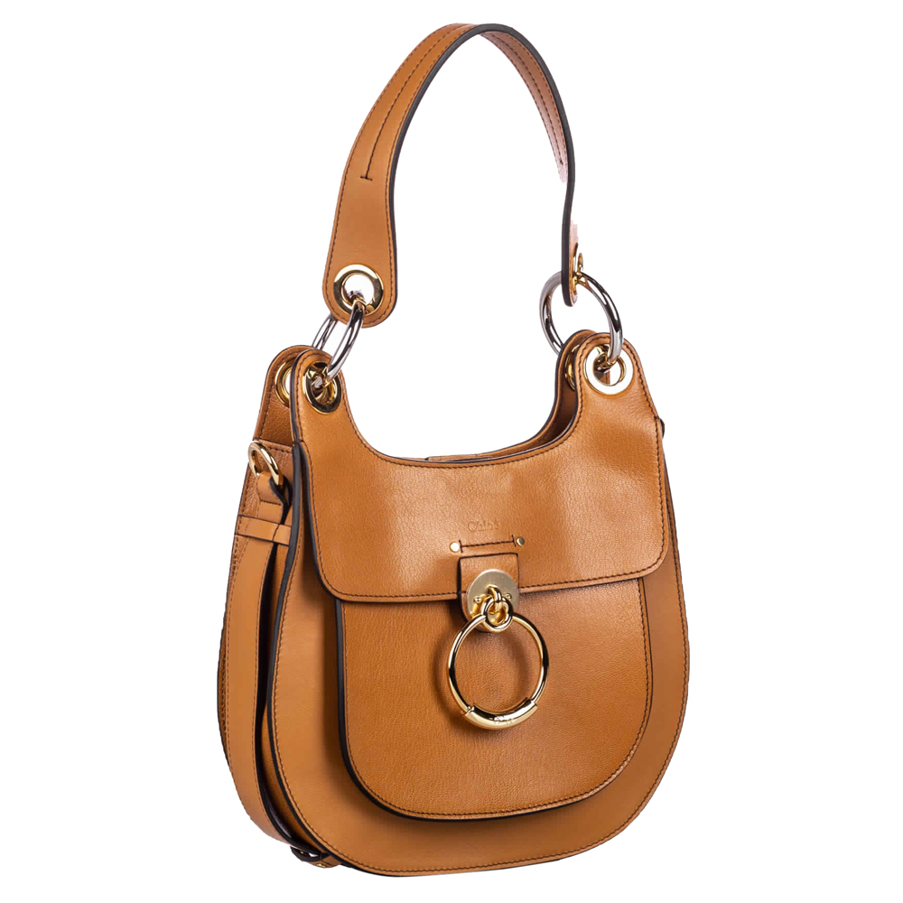 

Chloe Brown Leather Tess Satchel Bag