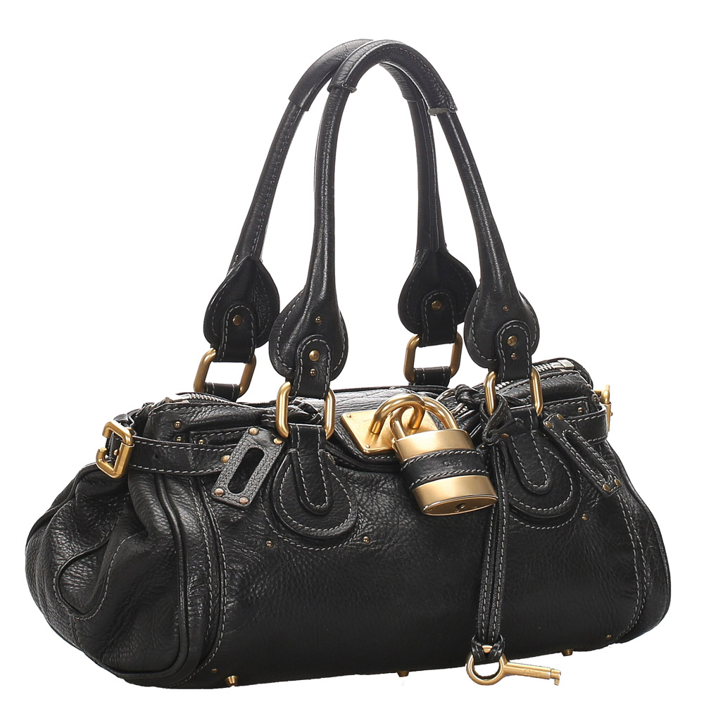 

Chloe Black Leather Paddington Bag