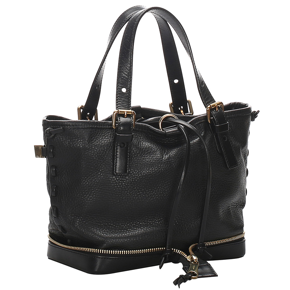 

Chloe Black Leather Ellen Tote Bag