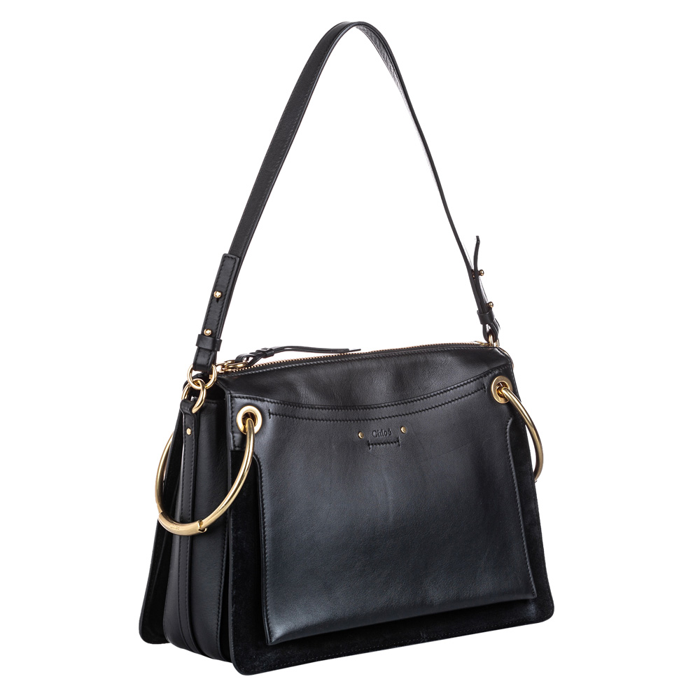 

Chloe Black Calfskin Leather Medium Roy Shoulder Bag