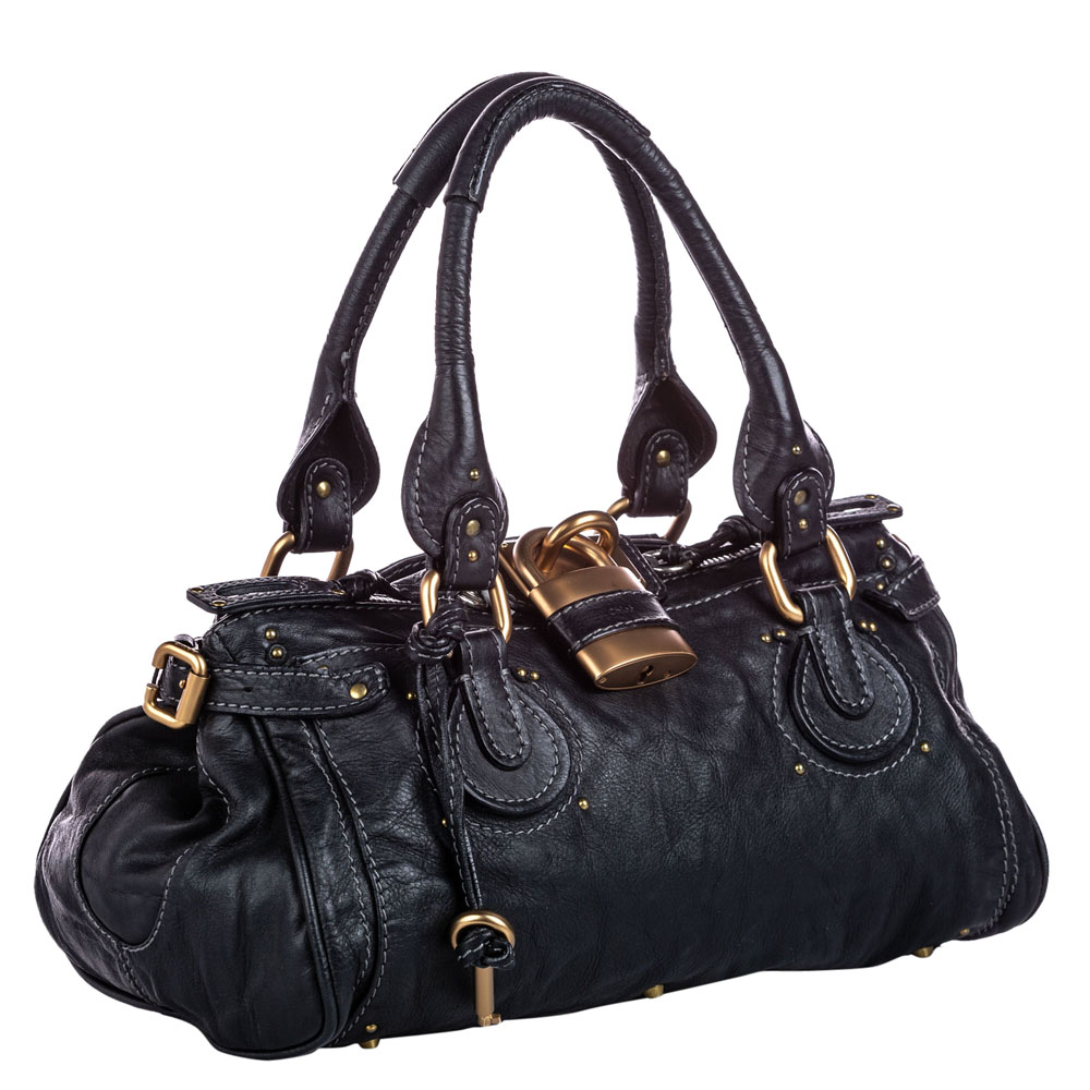 

Chloe Black Calfskin Leather Paddington Bag