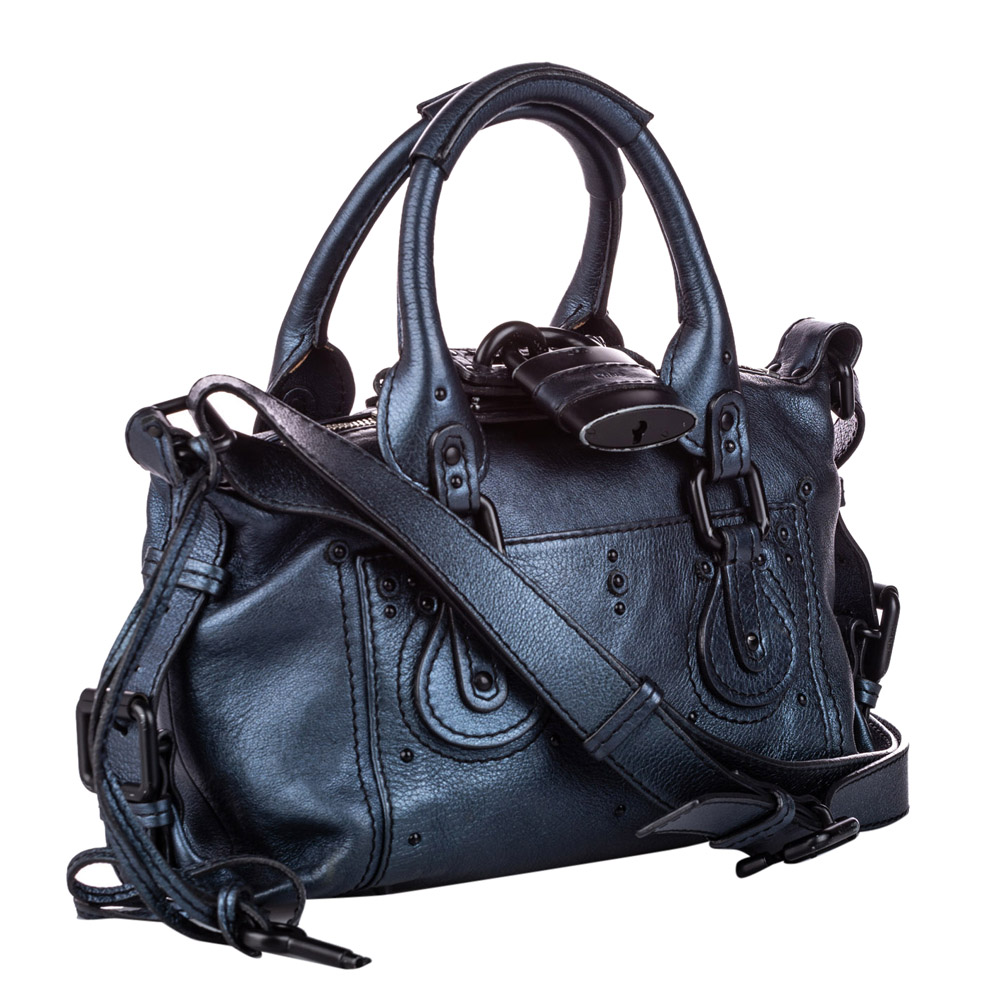 

Chloe Blue Leather Paddington Satchel