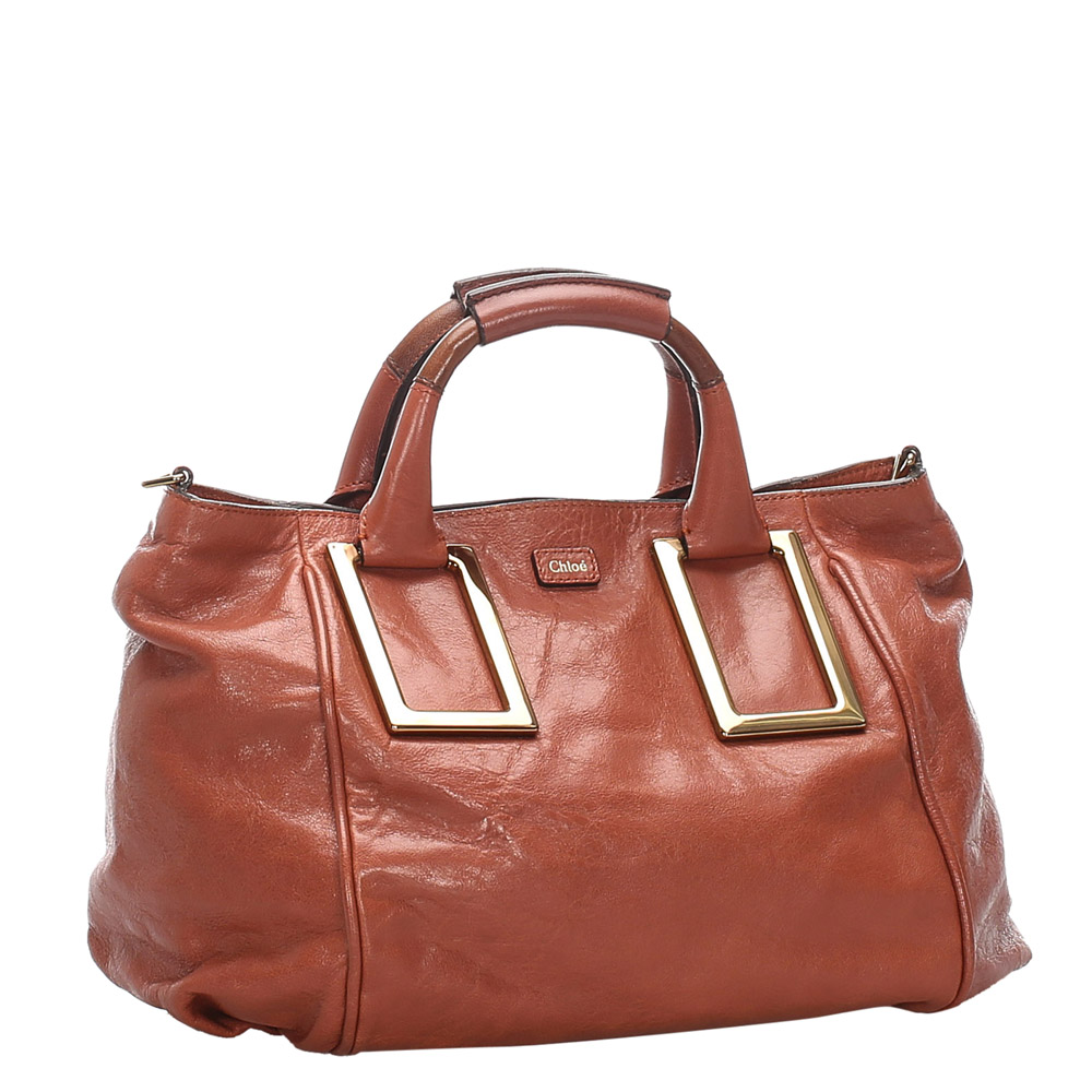 

Chloe Brown Leather Ethel Satchel