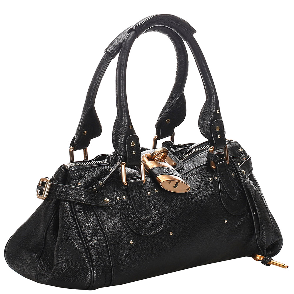 

Chloe Black Leather Paddington Bag