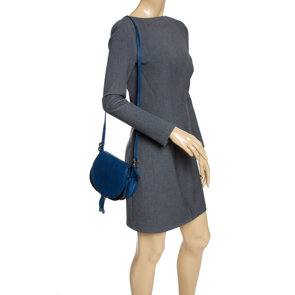 

Chloe Blue Leather Mini Marcie Crossbody Bag