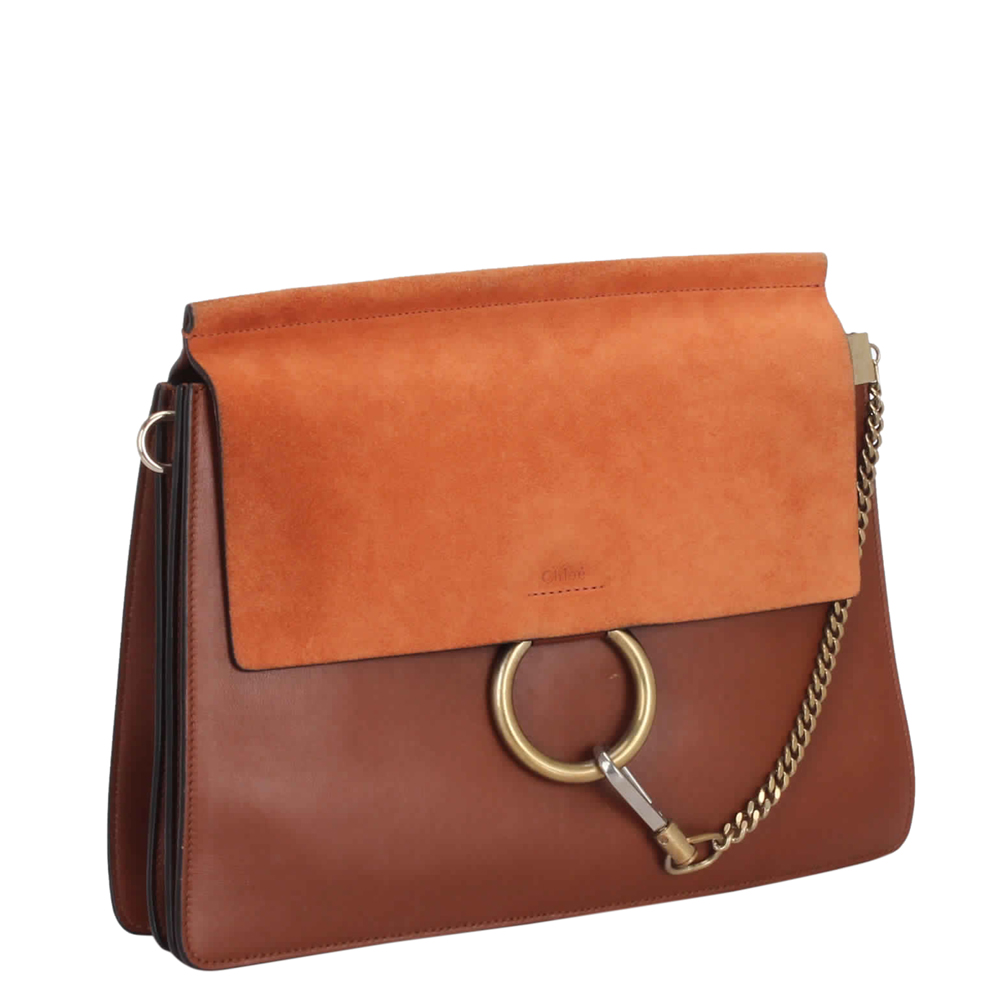 

Chloe Brown Suede And Leather Faye Shoulder Bag
