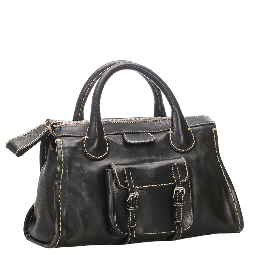 

Chloe Black Leather Edith Bag