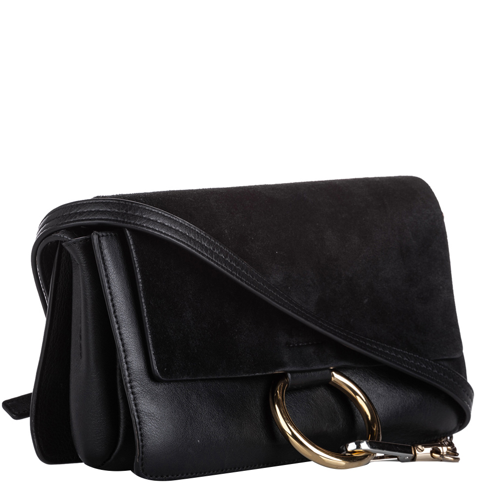 

Chloe Black Suede And Leather Faye Shoulder Bag
