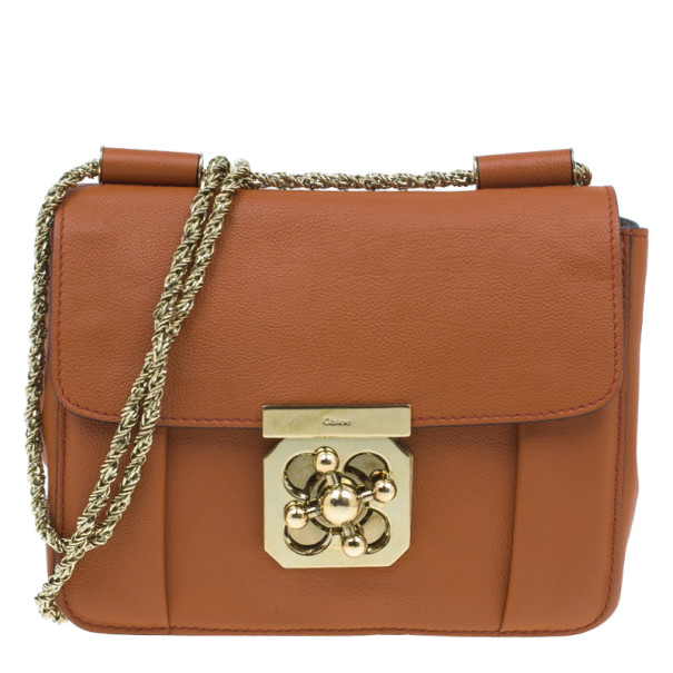 Pre Owned حقيبة كلوي ميني إلسي جلد بني كروس