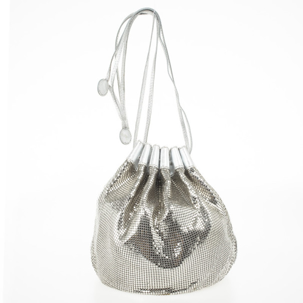 Pre Owned Chloe Metallic Mesh Drawstring Bag