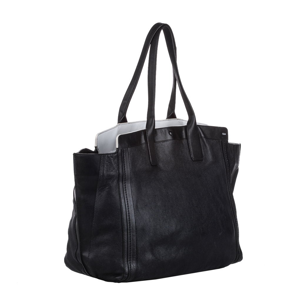 

Chloe Black Leather Allison Tote Bag