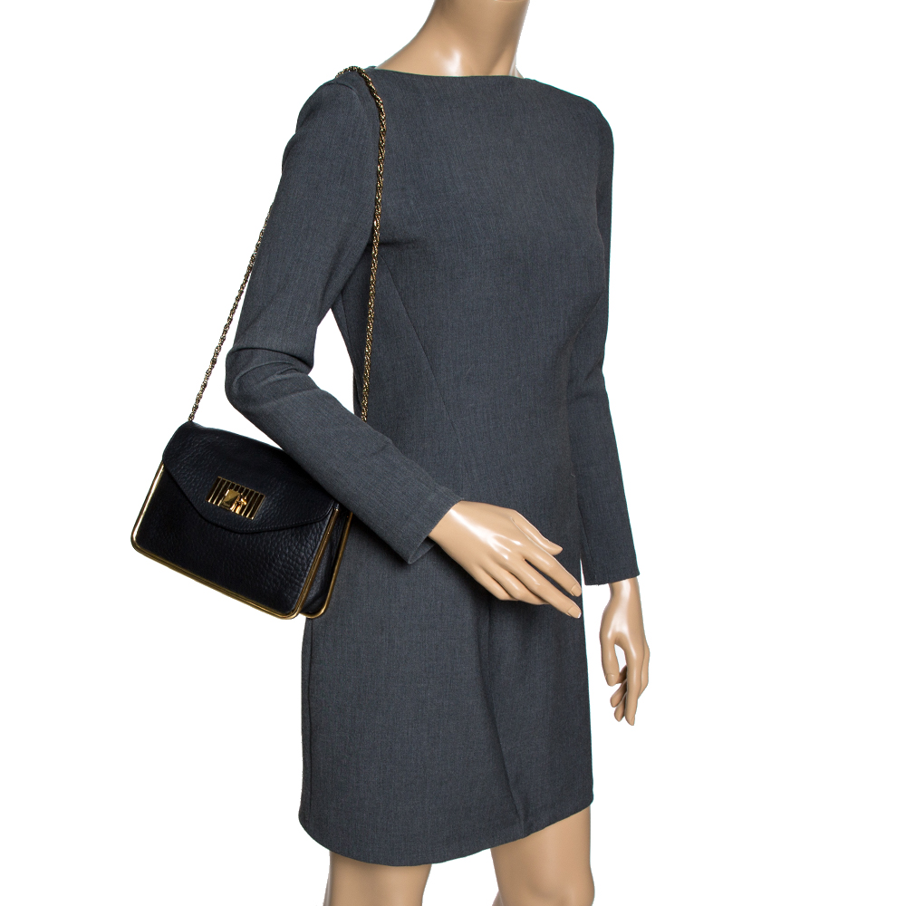 

Chloe Black Leather Small Sally Shoulder Bag
