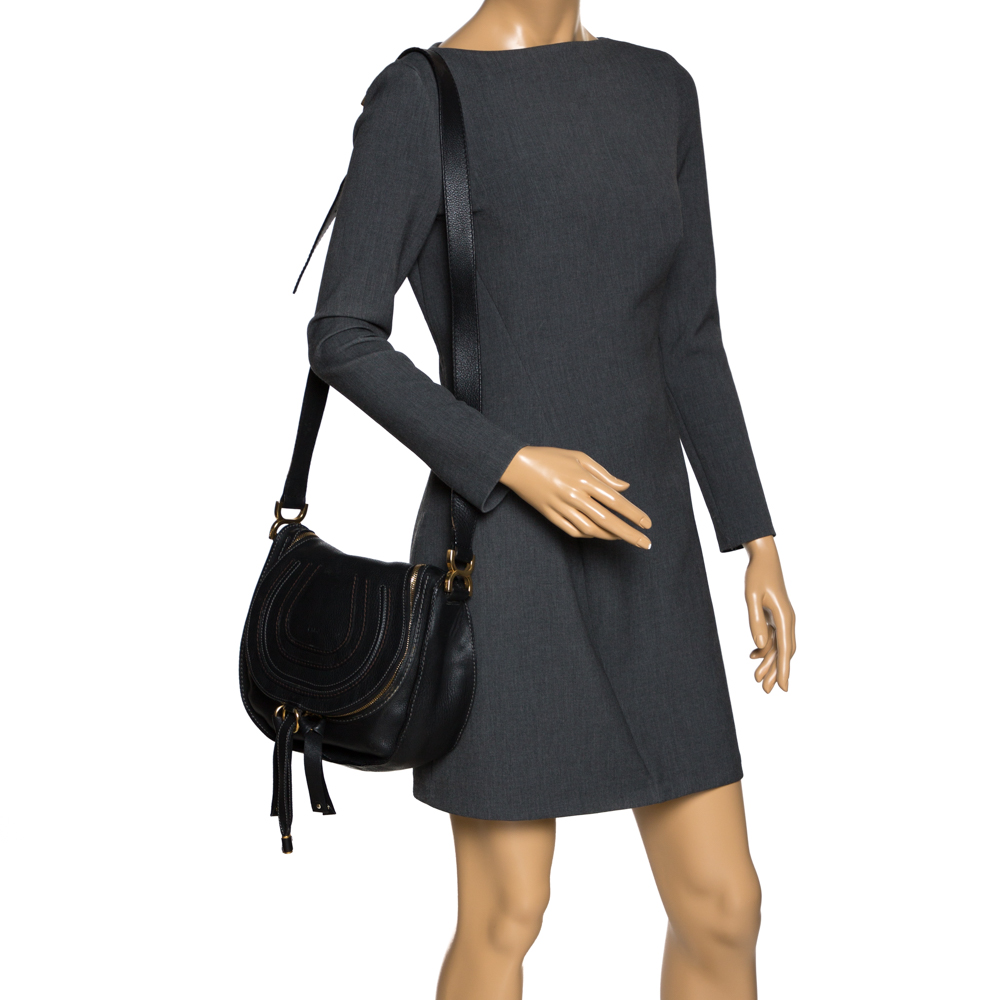 

Chloe Black Leather Medium Marcie Crossbody Bag