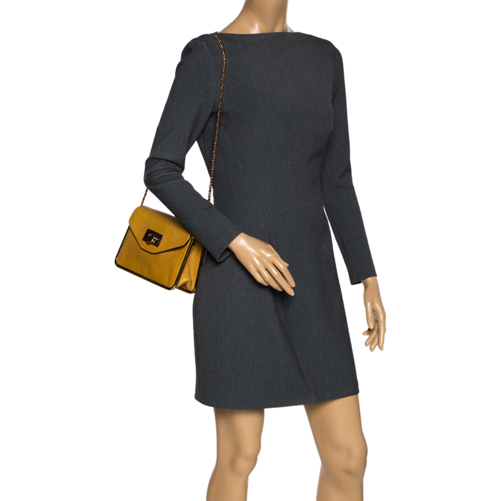 

Chloe Mustard Leather Small Sally Shoulder Bag, Yellow