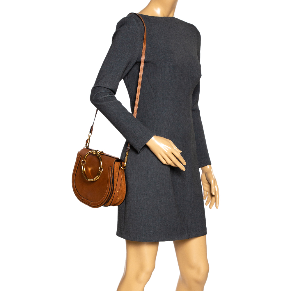 

Chloe Brown Leather Medium Nile Bracelet Shoulder Bag