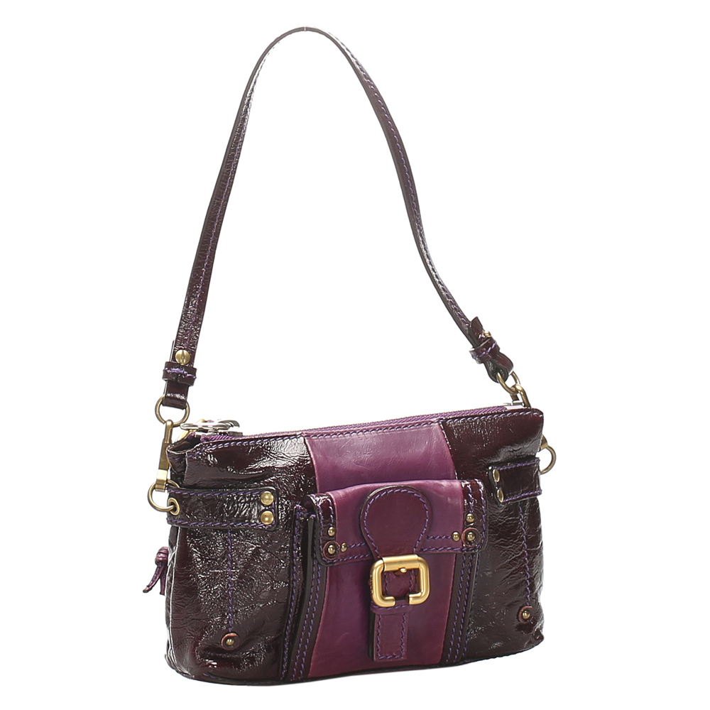 

Chloe Purple Leather Shoulder Bag