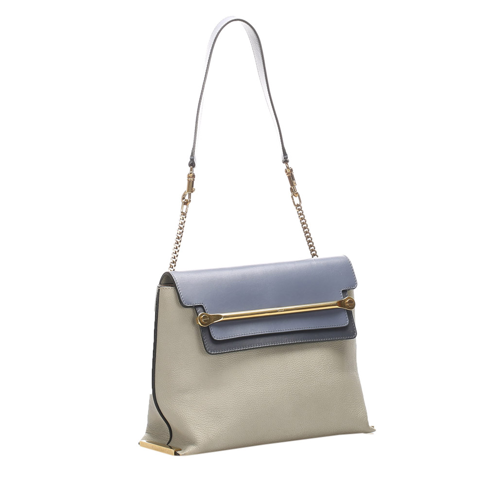 

Chloe Blue Leather  Clare Shoulder Bags