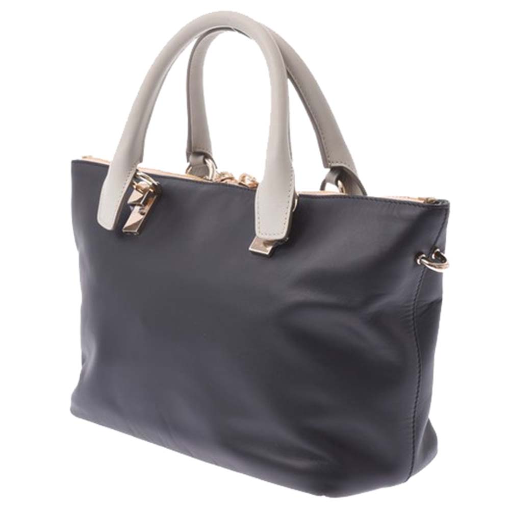 

Chloe Grey Leather Baylee Tote Bag, Black