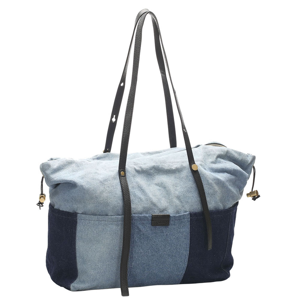 

Chloe Blue Denim Patchwork Bag