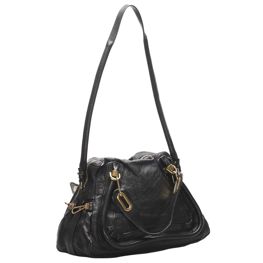 

Chloe Black Leather Paraty Bag