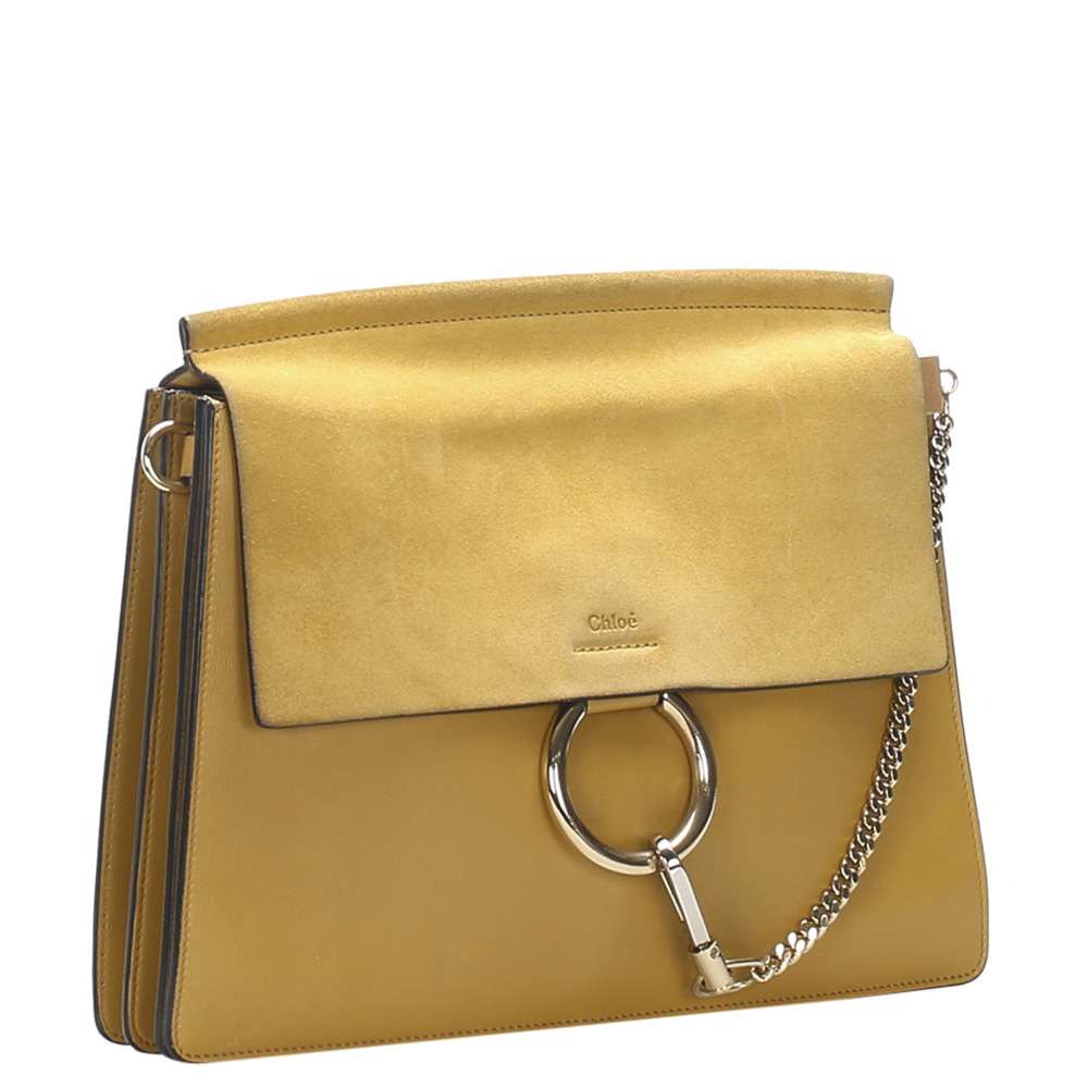 

Chloe Yellow Leather and Suede Faye Bag