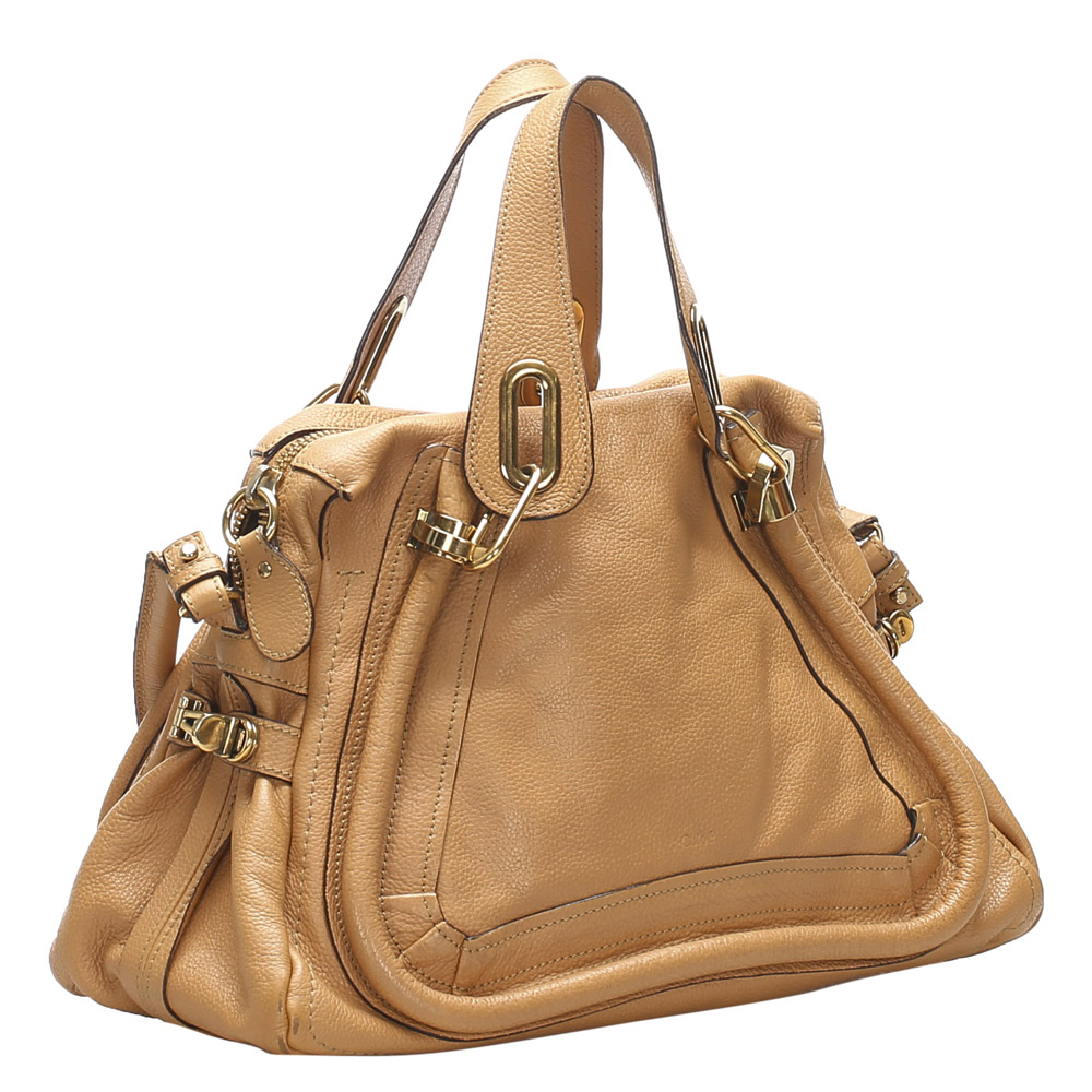 

Chloe Beige Leather Paraty Medium Bag