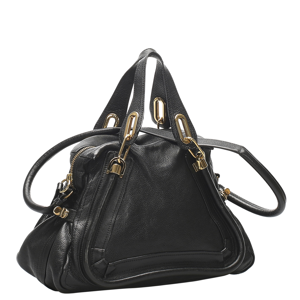 

Chloe Black Grained Leather Paraty Large Bag