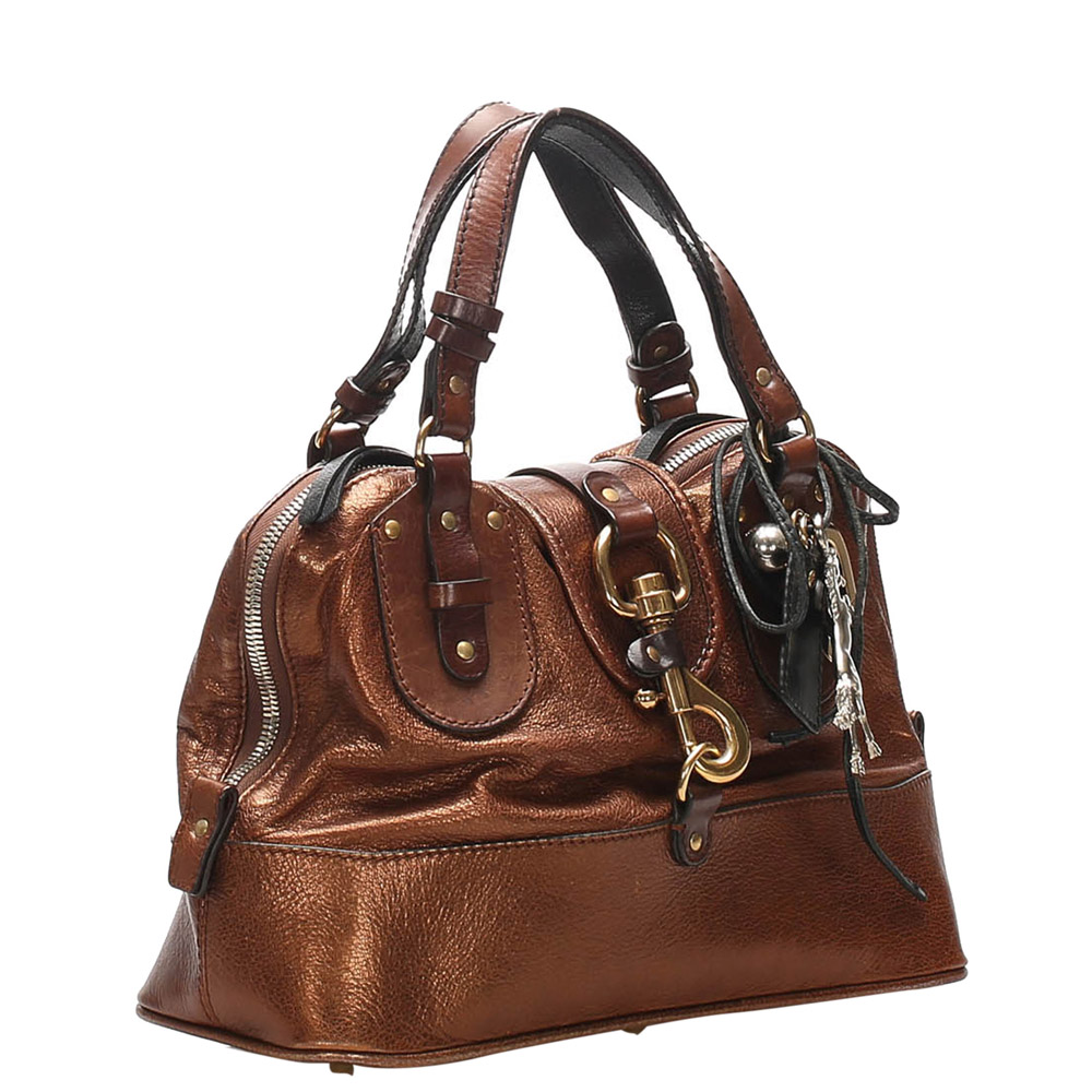 

Chloe Brown Leather Kerala Bag, Beige