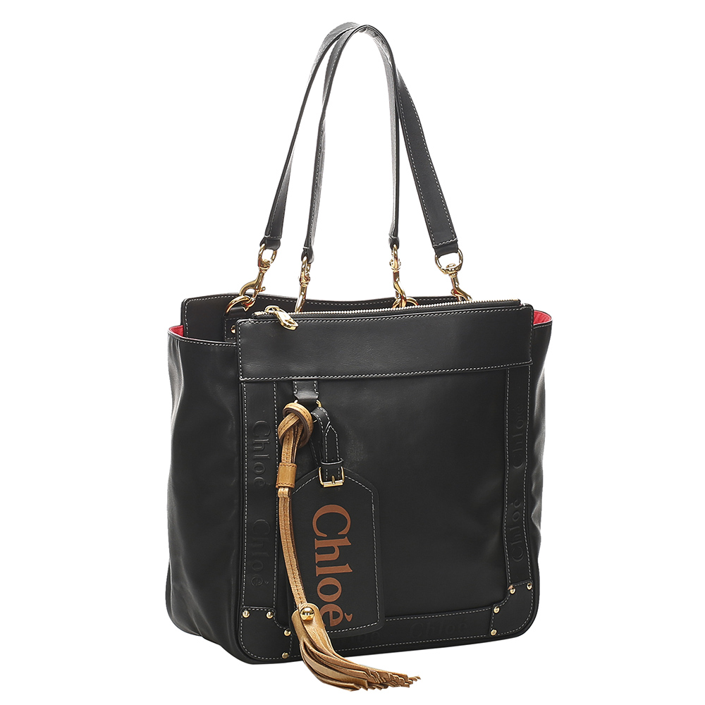 

Chloe Black Leather Eden Tote Bag